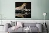 MuchoWow® Poster Leopard - Wasser - Wald 75x75 cm - Wand Produktbild-Vorschau 5