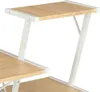 vidaXL Písací stôl s policou biely a dub 116 × 50 × 93 cm Náhľad obrázku produktu 4