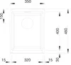 Blanco SUBLINE 320-U lavello 350 x 460 mm nero 525983 Anteprima dell’immagine prodotto 7
