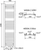 Mexen Hades Badheizkörper 1500 x 400 mm, 583 W, weiß - Produktbild-Vorschau 6