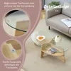 MODFU Couchtisch Oval Sicherheitsglas mit Ablagefach Produktbild-Vorschau 4