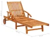 Silla de jardín con toldo y cojín, de madera de acacia Vista previa de la imagen del producto 7