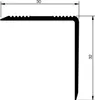 (18,99EUR/m) 30 x 32 x 1500 mm Treppenwinkel schwarz Produktbild-Vorschau 3