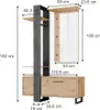 Garderobe Vicco Porto Braun 120 x 192 cm, Model 38169 Produktbild-Vorschau 3