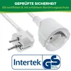 Inline Verlängerungskabel, Stromkabel, 2m, Schutzkontakt Produktbild-Vorschau 4
