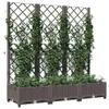 vidaXL Tuinplantpot met trellis, bruin, 120 x 40 x 121,5 Productafbeelding-voorbeeld 3