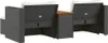 vidaXL 5tlg. Garten-Sofagarnitur mit Kissen Schwarz Poly Produktbild-Vorschau 7