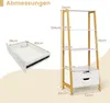 COSTWAY regał drabinkowy wolnostojący, 134 cm regał z 4 Podgląd zdjęcia produktu 3