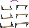 Étagère Murale Montage mural avec stockage 3 pcs Chêne Fumé Voir les images du produit 9