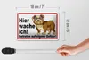 Blechschild Hinweis 18x12cm Hier wache ich Hunde Produktbild-Vorschau 5