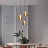 ZMH závěsná lampa jídelní stůl 3 plameny jantarová závěsná Náhled obrázku produktu 1