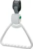 A white triangular bed assist handle with a gray strap and black buckle, attached to a white housing with a green button. Anteprima dell’immagine prodotto