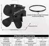 UISEBRT 4 Blätter Kaminventilator Ofenventilator Kaminofen Produktbild-Vorschau 2