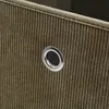 Faltbarer Würfel aus Kordstoff in Khaki - H27 cm Produktbild-Vorschau 6
