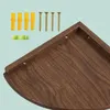 Rohová polička Relaxdays, rozmery: 3 x 25 x 25 cm, orechové Náhľad obrázku produktu 5