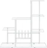 vidaXL Stojan na kvety 94,5x25x88 cm Biely kov Náhľad obrázku produktu 3