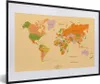 MuchoWow® MuchoWow® Gerahmtes Poster Weltkarte - Farbenfroh Produktbild-Vorschau 1