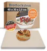 Brotbackstein 40 x 30 x 2,5 cm Schamotte Produktbild-Vorschau 1