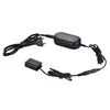 A black camera power adapter kit with a European plug, a power brick, and a dummy battery adapter. Náhled obrázku produktu