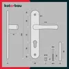 A technical drawing with dimensions of a door handle set. Náhled obrázku produktu