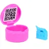 A pink toy accessory box with a QR code on the lid and a small blue toy accessory next to it. Náhľad obrázku produktu