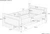Seniorenbett extra hoch 120x200 Einzelbett Holzbett Produktbild-Vorschau 3