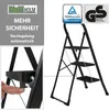 Trittleiter 3-stufig klappbar 150 kg Anti-Rutsch Produktbild-Vorschau 5