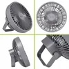Ventilatore da tavolo con batteria e luce 6xSMD grigio Anteprima dell’immagine prodotto 4