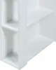 A close-up view of a white shelf unit. Náhled obrázku produktu
