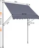 Diagram of an outdoor awning with dimensions indicated. Podgląd zdjęcia produktu