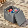 4 Stück Hellgrau Faltbox 32 x 32 x 32 cm Aufbewahrungsbox Produktbild-Vorschau 5