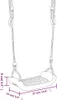 A diagram of a swing seat with dimensions indicated by text and lines. Produktbild-Vorschau