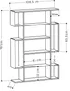 Houseland Mito Bibliothek dunkelbraun/mokka Produktbild-Vorschau 5