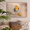 MuchoWow® - Leinwandbilder - Rotkehlchen - Vogel - Zweig - Produktbild-Vorschau 2