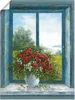 ARTland Poster Mohnblumen am Fenster Größe: 60x80 cm Produktbild-Vorschau 1