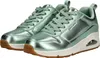 A pair of green Skechers sneakers shown from a slightly angled front view against a white background. Anteprima dell’immagine prodotto