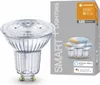 A smart LED light bulb and its packaging. Produktbild-Vorschau