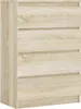 A chest of drawers with four drawers, made of wood-look material. Náhled obrázku produktu
