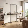 COSTWAY Roomdivider met wielen, inklapbare scheidingswand, Productafbeelding-voorbeeld 2