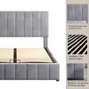 Boxspringbed 140 x 200 met fluwele bekleding, hydraulisch – Productafbeelding-voorbeeld 7