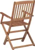 A wooden folding chair shown from the back. Produktbild-Vorschau