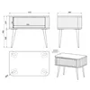 Selsey Ovarlo - Nachttisch mit Schublade, Greige, 63 cm Produktbild-Vorschau 5