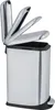 A stainless steel pedal bin with its lid open. Produktbild-Vorschau