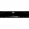 The image shows the control panel of a black induction hob. Voir les images du produit