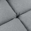 A close-up view of four gray upholstered cushions meeting at a central point. Anteprima dell’immagine prodotto