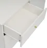 A close-up, angled view of an open white dresser drawer with a gold and clear knob. Anteprima dell’immagine prodotto