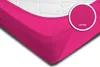 A close-up view of a pink fitted sheet on a mattress. Produktbild-Vorschau