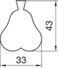 Vykrajovátko hruška 4,3cm Náhled obrázku produktu 3