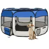 vidaXL Parc pour chiots pliable avec sac de transport bleu Voir les images du produit 2