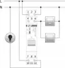A wiring diagram showing the connection of a bistable relay. Podgląd zdjęcia produktu